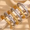 MamacitaSlay 316L Stainless Steel Sun Moon Star Open Cuff Bangle 18K Gold Plated Waterproof Jewelry For Women Stackable Bracelet