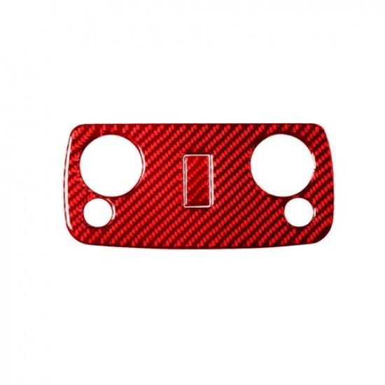 2Pcs Red Carbon Fiber Inner Reading Light Lamp Panel Trim For Ford Mustang 05-09