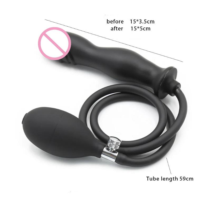 Thierry Silicone Inflatable Anal Plug – Expandable Butt Plug with Pump for Women & Men | Adult Anal Dilator Toy