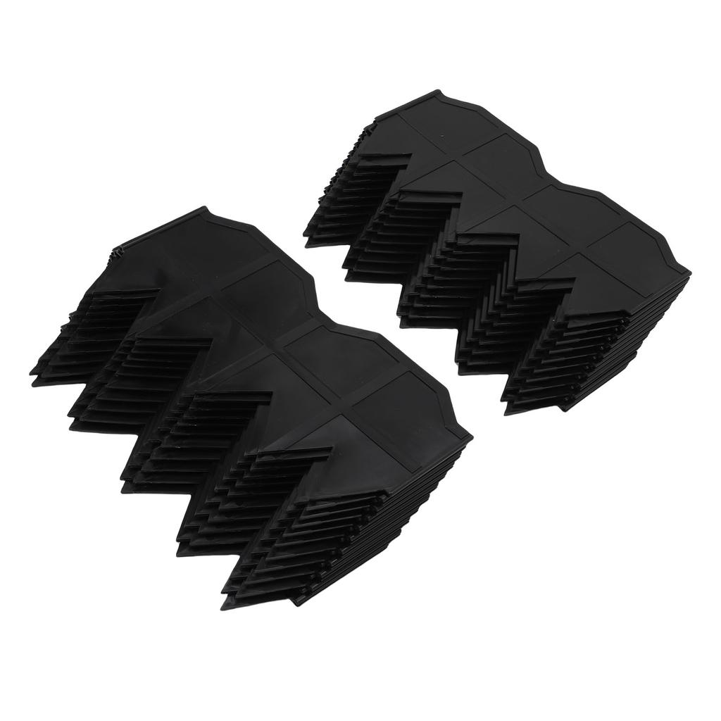 40 ks Zahradní obrubník Okraj Snadná instalace Krajinný obrubník Černý plastový zahradní plot pro