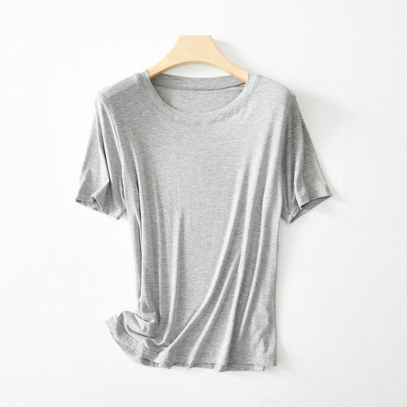 2022 Frühling/Sommer Damen Locker Modal Rundhals Kurzarm T-Shirt