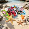 Custom Name Personalized Angry Birds Print Beach Towel, for Trip Camping Beach Party Home Decor, Birthday Gift for Family & Friends
