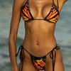Butterfly Print Swimsuit Strappy Bikini Beach Women's Split Swimsuit