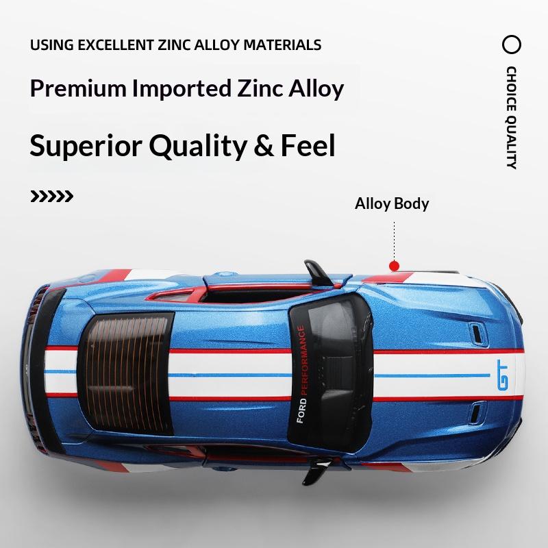 1/34 Scale Ford Mustang GT2018 Alloy Car Model Adult Collectible Toys Racing Car Model Ornament
