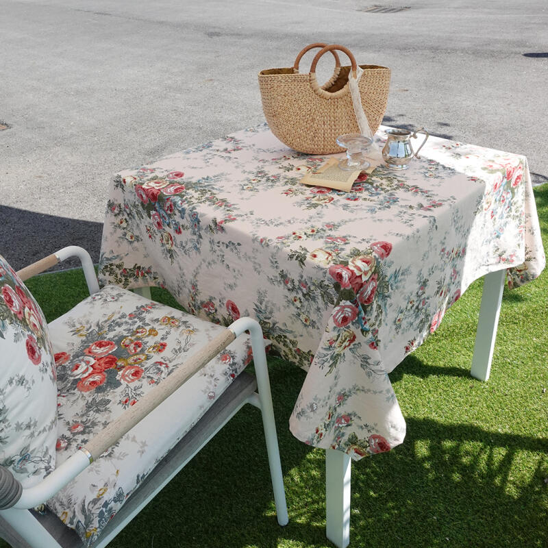 Antibes Rose Tablecloth/Tablecloth 4 sizes 3 colors baby blue