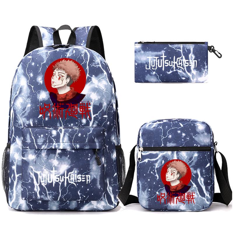 3 teile/satz Anime Rucksack für Jungen Mädchen Leichte Taschen Hildren Schul Student Kawaii Rucksack Zurück Zu Schule