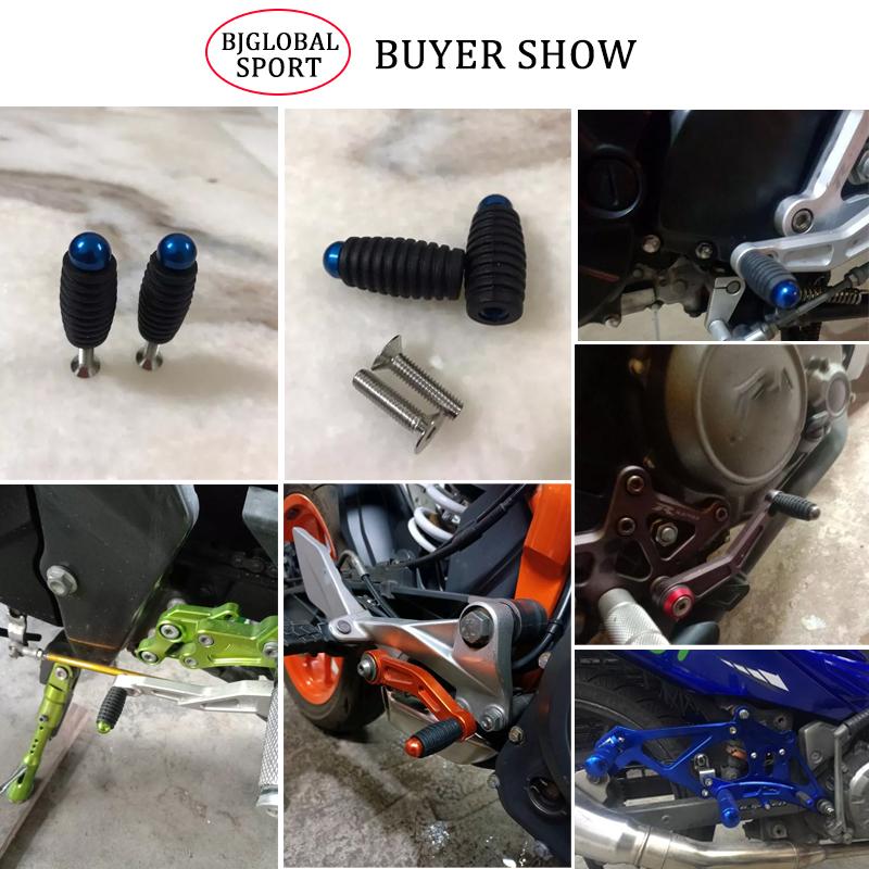 6MM Racing Brake Lever Toe CNC Peg Gear Shift Toepeg Pedals Adapter for Kawasaki Ninja 250 300 Ninja400 Z750 Z800 Z900 Z650