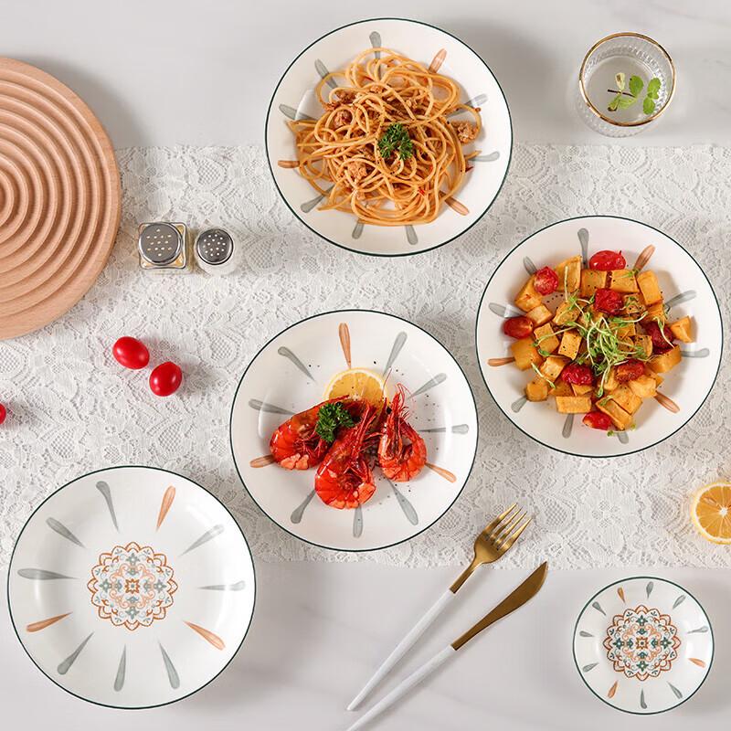 Jieyachie T711 Underglaze Ceramic 8-inch Soup Plate