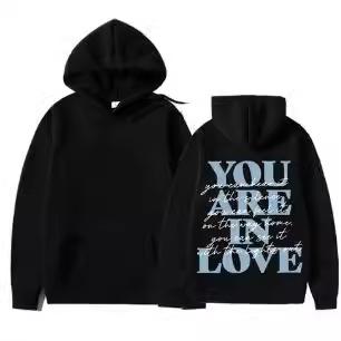 2024 sweater YOUARBCovE printed hooded pullover sweater casual loose new hot top