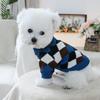 Pet Circle, Pet Clothing Dog Cat Clothing Clothing Soft Blue Coffee Rhombus Sweater
