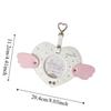 Love Heart Wings ID Photo Photocard Frame with Keychain Idol Card Display Protector  Girls Gift