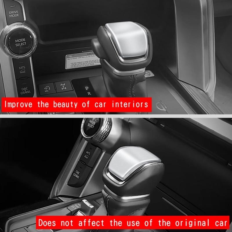 For Toyota Land Cruiser 300 LC300   2024 ABS Carbon Fiber Car Gear Shift Knob Gear Head Cover Trim Sticker Accessories
