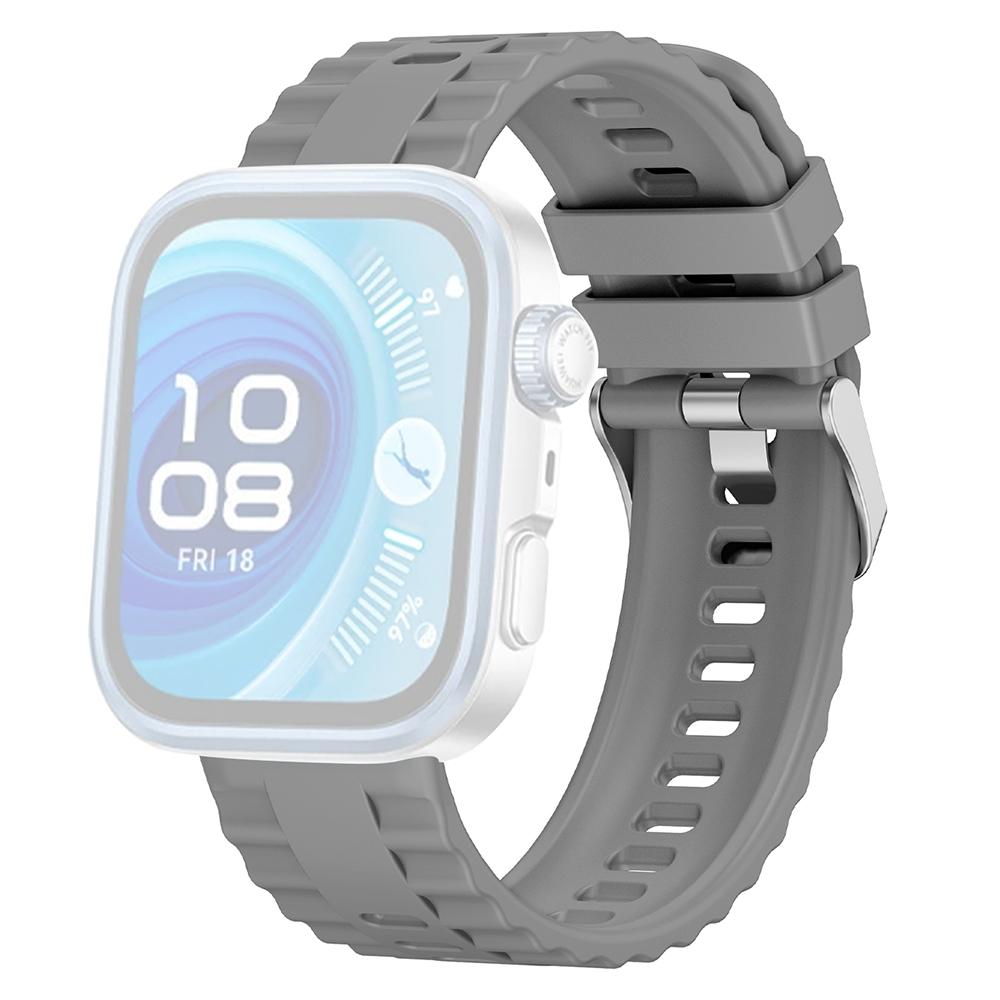 For Huawei Watch Fit 4 Pro Silicone Watch Band Metal Pin Buckle Replacement Wrist Strap
