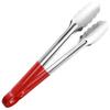 Red Silicone Stainless Steel Anti-Slip BBQ Tongs – Anti-Scald Kitchen Tongs for Bread and Food
