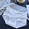 Ladies Spring Cotton Lovely Cherry Blossom Dot Wrapped Hip Wide Hem Mid Waisted Briefs