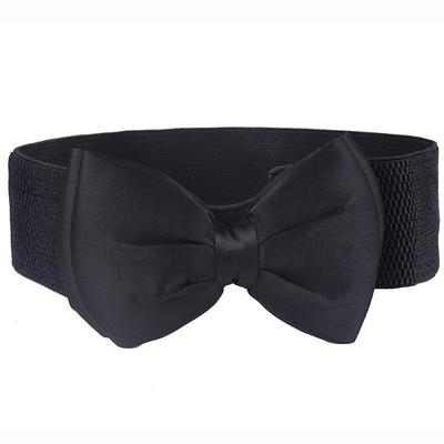 Chiffon Bow Elastic Belt Bow Elastic Waist Seal Belt Ladies Belt