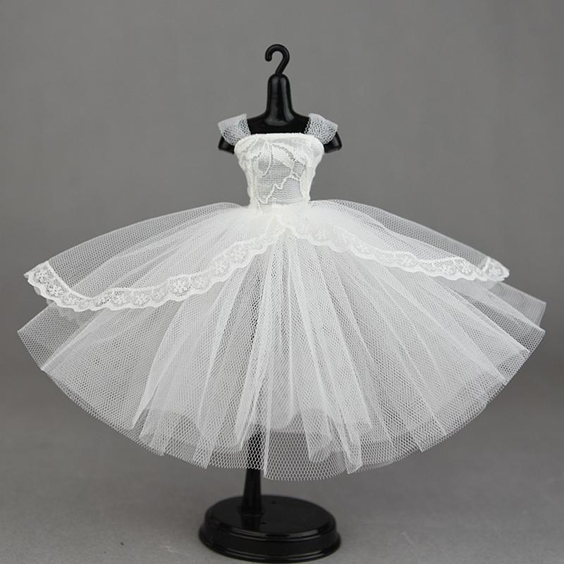Mini Black Princess Doll Dress Wedding Dress Fluffy Skirt Multilayer Lace Tutu Dotted Doll Dress For Dolls Party Dress Clothes