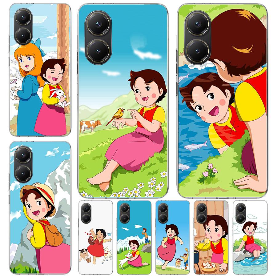 Heidi Cute Cartoon Soft Phone Case For Xiaomi Redmi 15C 15 13C 13 Poco X5 X6 X7 F7 Ultra M7 12C 12 10 10C 9C 9A 9T 9 Fundas Poco