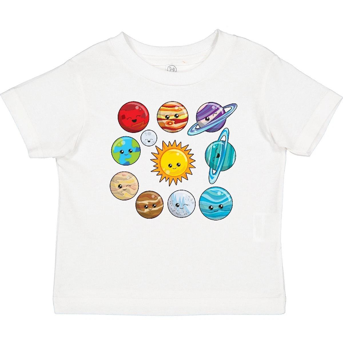 Inktastic Happy Sun Moon And Planets Baby T-Shirt Space Kids Earth Mercury Mars 160