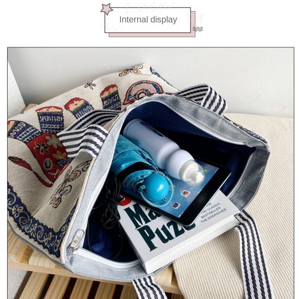 Embroidery Handbag Large Capacity Underarm Bag Fashion Tote Bags