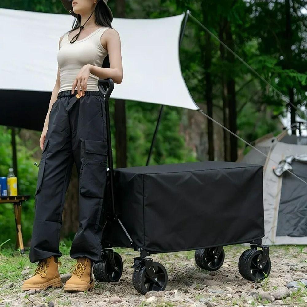 Rectangle Wagon Protective Cover Oxford Cloth Folding Cart Cover Durable Trolley Cover Fishing