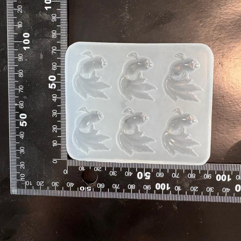Flexible Silicone Art Mold For Handmade Resin Accessories Fish Shape Keyring Charm And Decorative Crafts Mould
