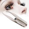 Stainless Steel Eyebrow Clamp with LED Light Eye Hair Removal Prune False Eyelash Clamp for Precision Hair Removal Men Women