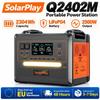 Solární stanice Solarplay Q2402M, 2500W 2304Wh LiFePO4 solární generátor, 11 výstupů pro kempování, obytný vůz a záložní napájení domu