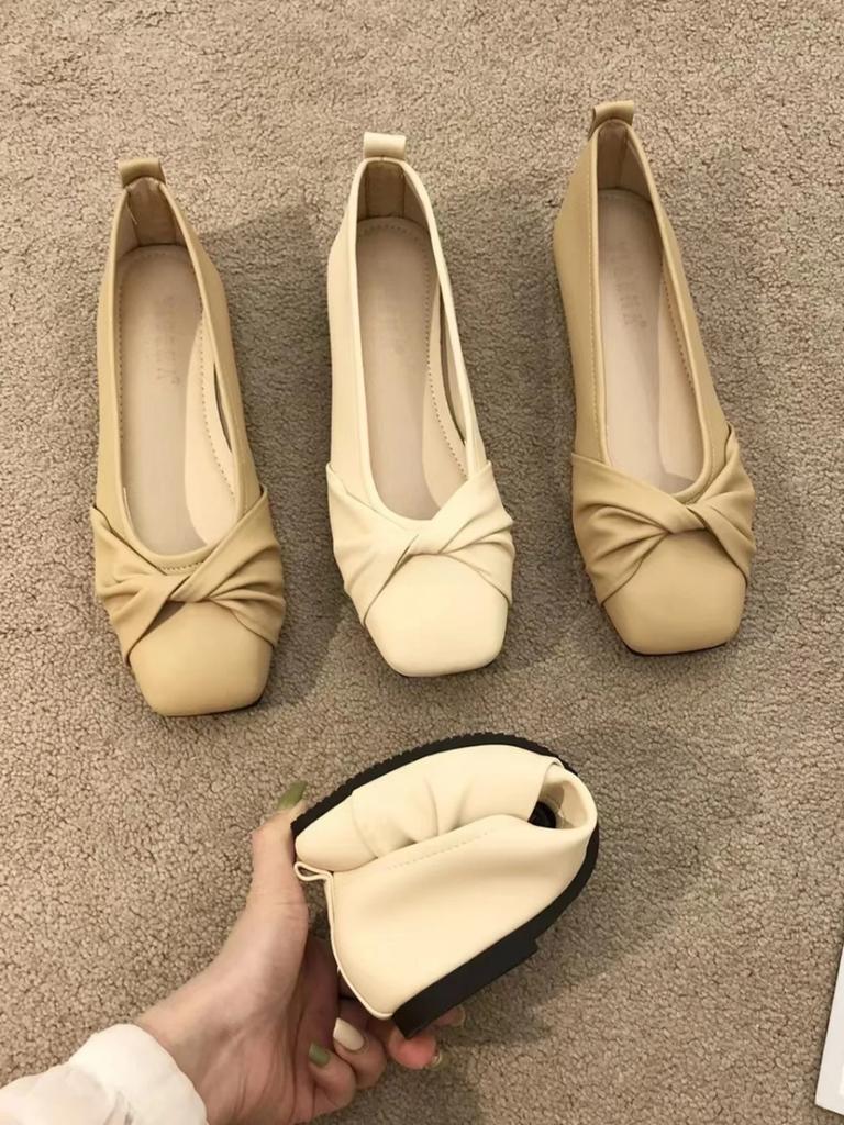 Fashion Gentle Soft Flat Oes Single Casual Women's Oes Andmother Versatile Flat Bot Rubber Outsole