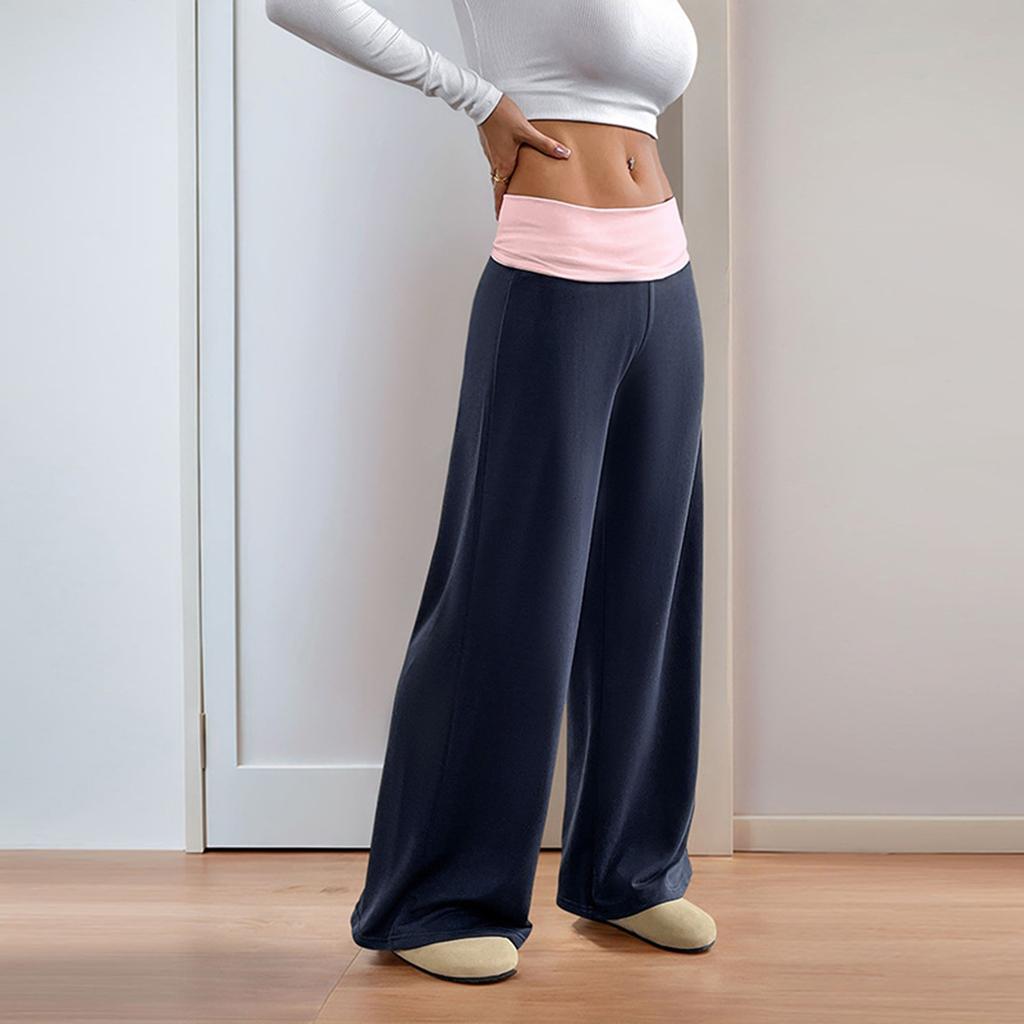 Women's High Waist Loose Wide Leg Yoga Pants Casual Sports Pants