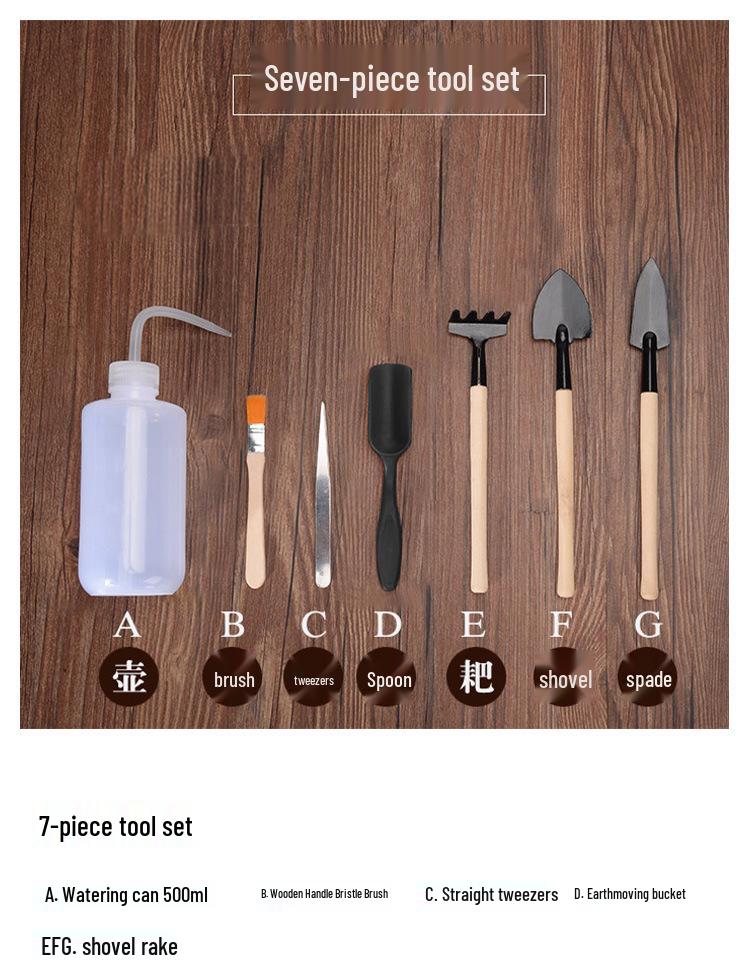 Succulent Planting Tool Set: Gardening Supplies & Bonsai Tools with Watering Can