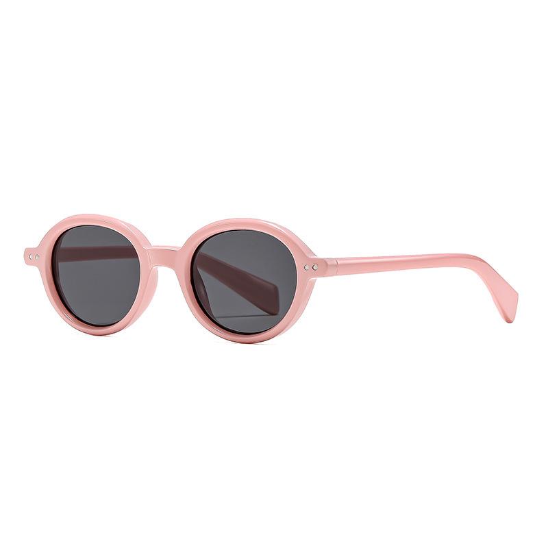 Korean Retro Round Frame Trendy Sunglasses - Fashionable Small Frames for European and American Styles Metal Hinge