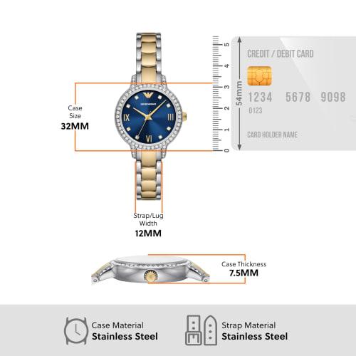 Emporio Armani Swiss Made CLEO AR11576 Women's Watch, Multicolor