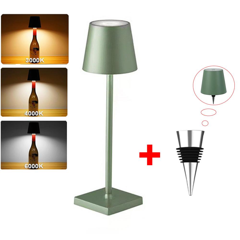 2-in-1 Table Lamp Wireless Wine Bottle Lamp Charging Touch Control Mood Light Dimming LED Table Lamp Bar Hotel Cafe Night Light