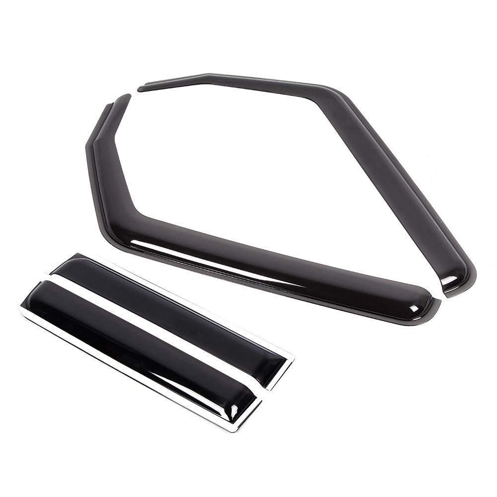 Osłony Szyberdachu Samochodowe, Deflektory Chroniące Przed Słońcem i Deszczem Montowane na Klipsy do Wrangler JL 4-Drzwiowy 2018-2020, Modyfikacja Wnętrza i Nadwozia