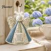 Quilted Angel Decoration Prayer Quilt Ornament, Filled Love Faith Christmas Decoration, Decorative for Mantel Handmade Keepsake Xmas Tree, Door Decor
