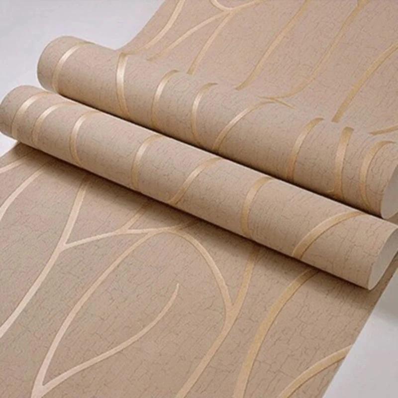 Background Wallpaper Room Decoration 53cm Wall Stickers Thickened Bedroom Curve Stripes Moisture-proof Non-woven European Modern