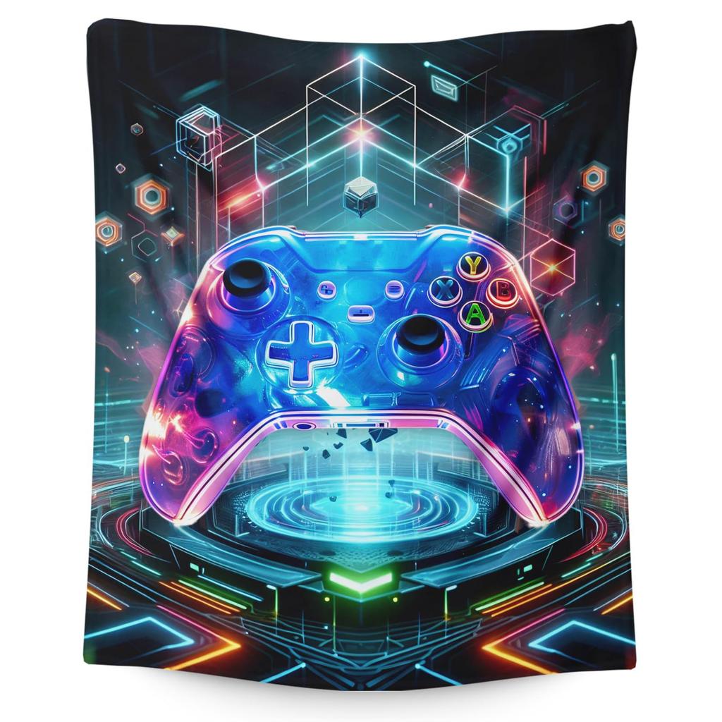 Cool Gamepad Pattern High Definition Digital Printing Blanket Person Gift Blanket Office Blanket