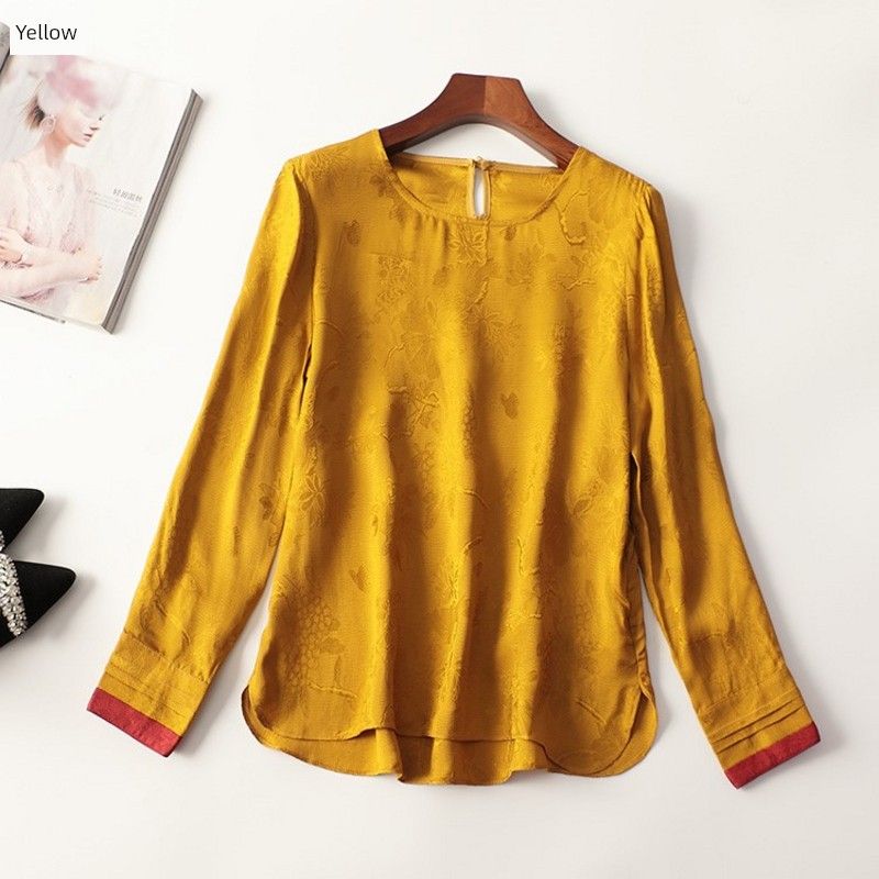 

245435 Весенняя вискозная рубашка Южный нефтяной сток Срезанная этикетка 2025 Раннее лето Новинка Южный нефтяной сток Срезанная этикетка 2025 Раннее Yellow L