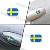 4 pièces Créatif 3D Époxy Silicone Drapeau Suédois Emblème Poignée de Porte de Voiture Autocollant Décoratif Pour Volvo XC40 XC60 XC90 V60 V40 S90 S60