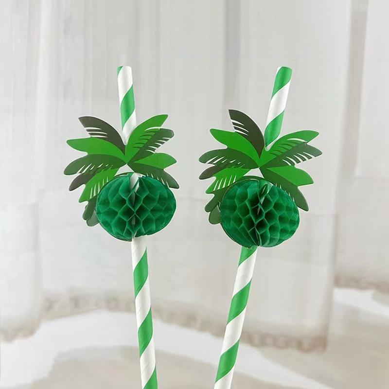 50Pcs Coconut Honeycomb Papier Stroh Einweg Abbaubar Party Trinken Stroh