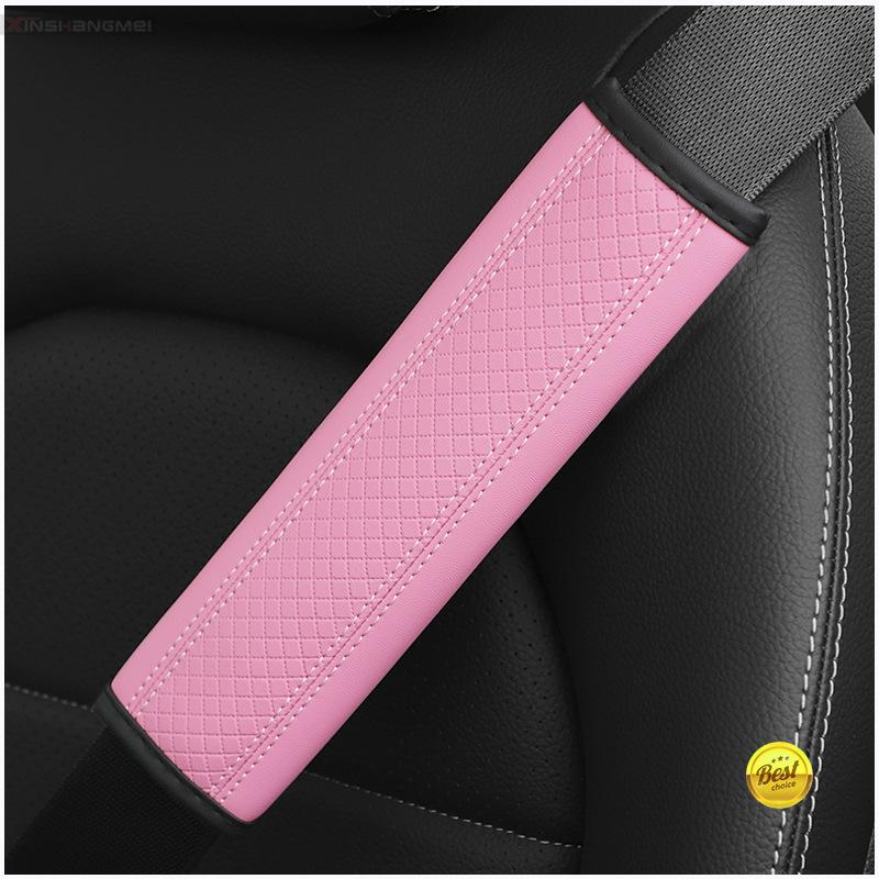 PU Leather Car Accessories Seat Belt Safety Shoulder Cover Breathable Protection Seat Belt Padding Pad Car Accessories Interiors