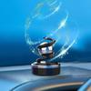 Solar-Powered Rotating Car Aromatherapy Ornament with Creative Spring Design