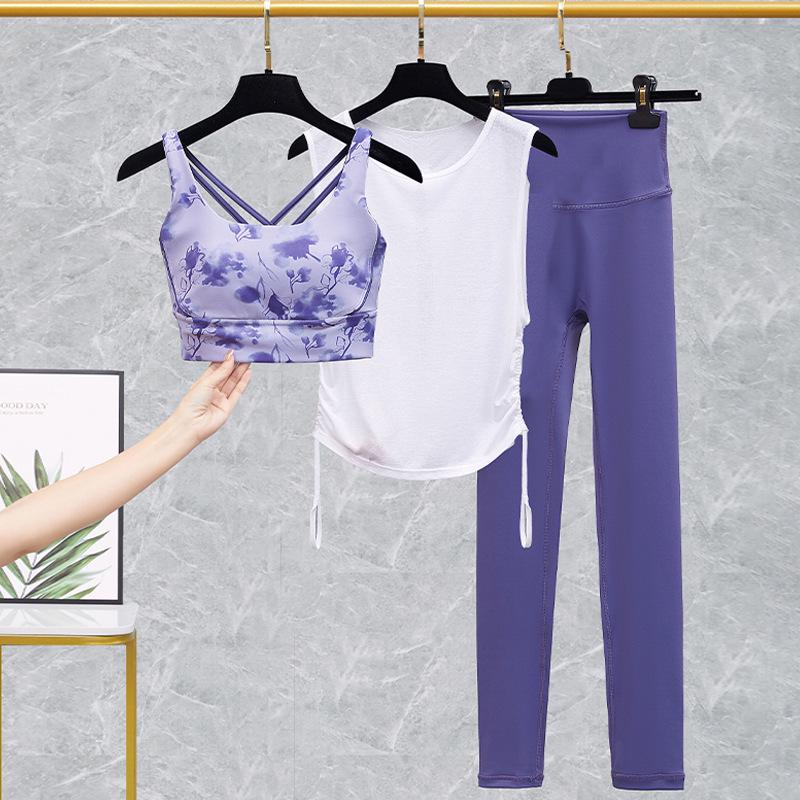 Lulu Women's Yoga Bra and High-Waist Fitness Pants Set - Spring/Summer Activewear