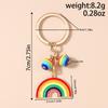 Fashion Rainbow Keychain Happy Rainbow Diy Alloy Accessories Colorful Cloud Charm Couple Family Keychain Pendant