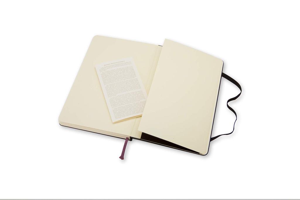 Moleskine Classic Large Size x QP062 Notebook, Hardcover, Plain, (13cm 21cm), Black,
