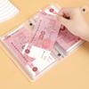 A6 Button Notebook for Money Flower Printed Daily Plan Cash Budget Ledger Anti-splash Water Diary Notepad Leather Savings Book