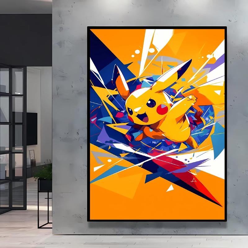 Canvas Art Wall Painting Posters Pokemon Images Pikachu Decor Painting Home Decoration Living Room Decor Paintings Kids Gift