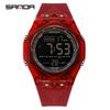 SANDA New 6289 Fashion Student Electronic Watch Sports Multi Functional Waterproof LED Student Electronic Watch Alarm Clock
