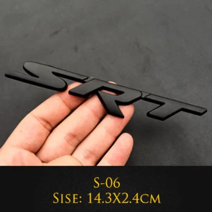 1 ks kovové 3D zadní nálepky na kufr auta pro znak Srt, odznak Sxt, Challenger, Durango, Viper, Caliber, znak na mřížku, dekorace